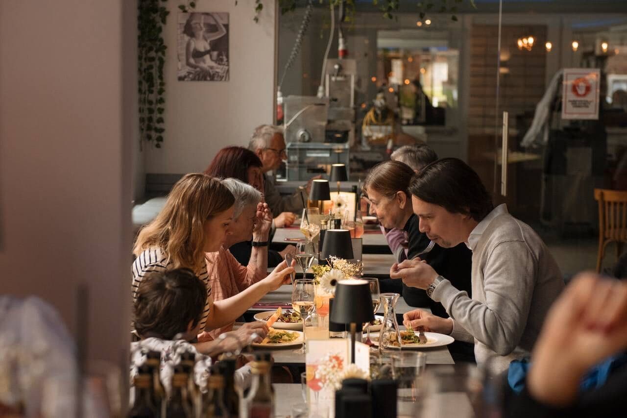 Guests enjoying coffee